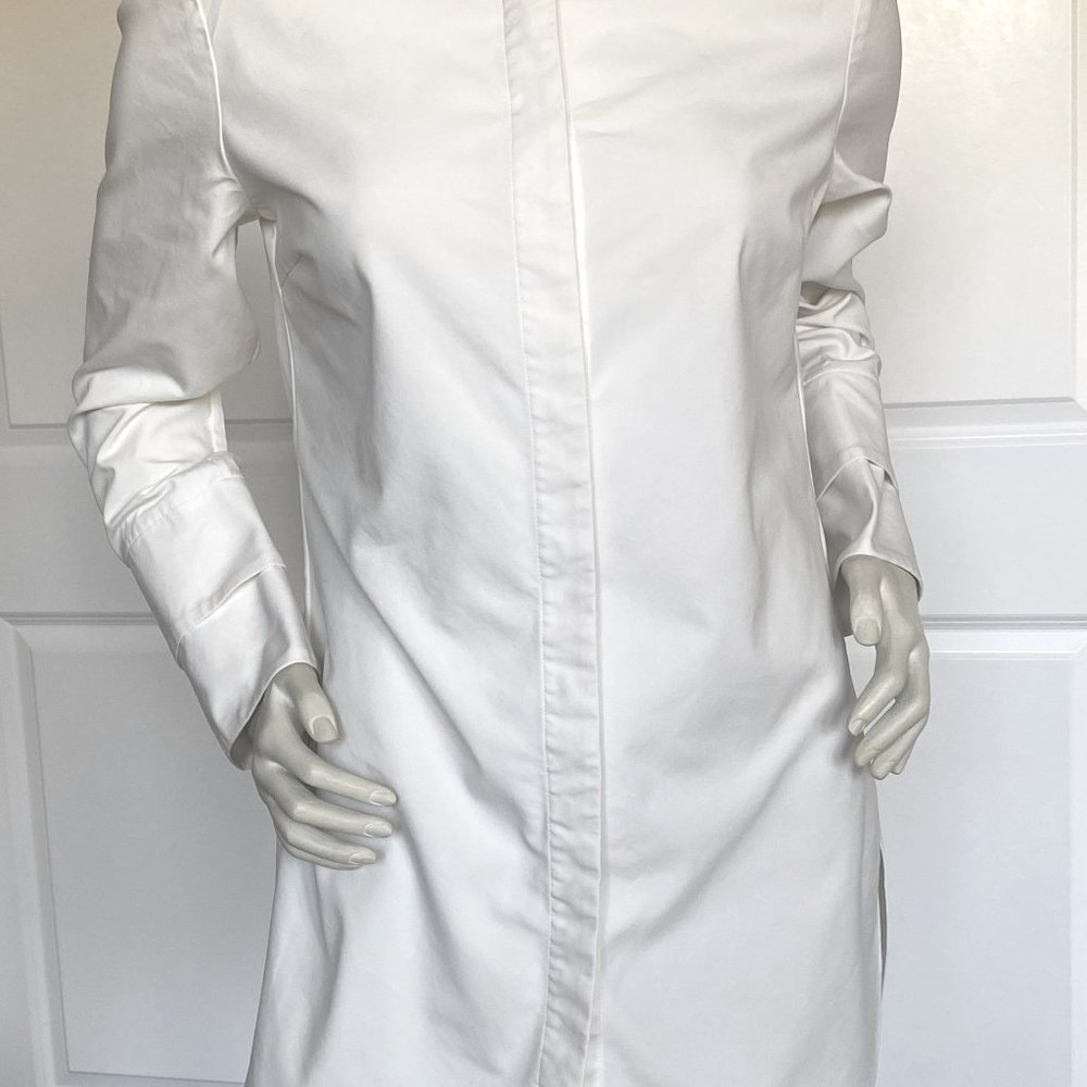 NELLIE PARTOW IVORY COTTON BLEND LONG SLEEVE SHIRT SIZE: 6
